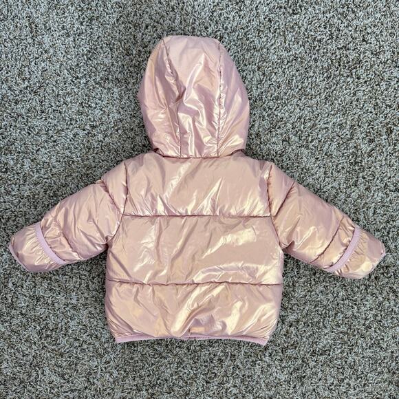 Swiss+Tech Iridescent Pink Puffer Jacket | 12M - Picture 3 of 7